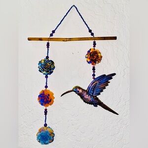 Colorful Hummingbird Wall Hanging